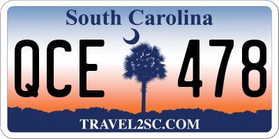 SC license plate QCE478