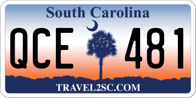 SC license plate QCE481