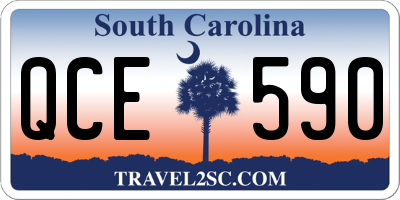 SC license plate QCE590