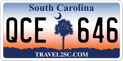 SC license plate QCE646