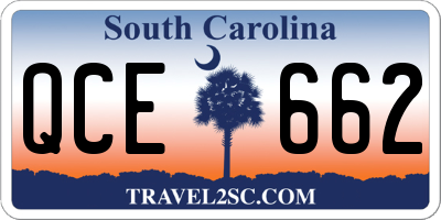 SC license plate QCE662