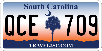 SC license plate QCE709