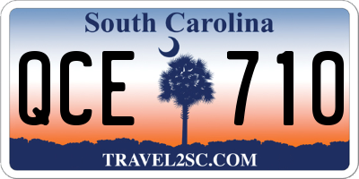 SC license plate QCE710