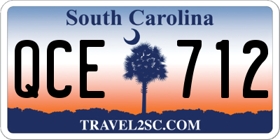 SC license plate QCE712