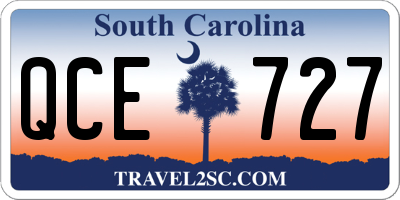 SC license plate QCE727