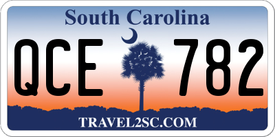 SC license plate QCE782