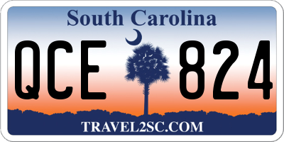 SC license plate QCE824