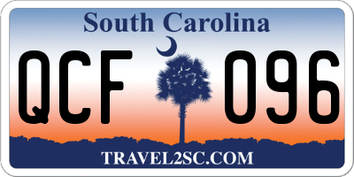 SC license plate QCF096