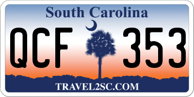 SC license plate QCF353