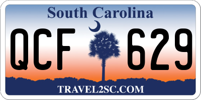 SC license plate QCF629