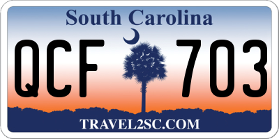 SC license plate QCF703