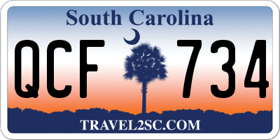 SC license plate QCF734