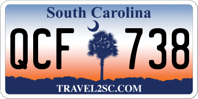 SC license plate QCF738