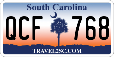 SC license plate QCF768