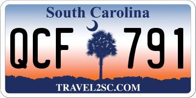 SC license plate QCF791