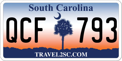 SC license plate QCF793