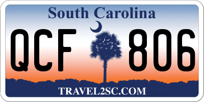 SC license plate QCF806