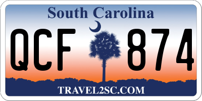 SC license plate QCF874
