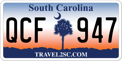 SC license plate QCF947