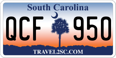 SC license plate QCF950