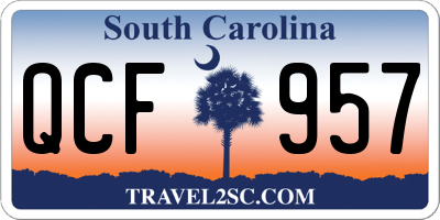 SC license plate QCF957