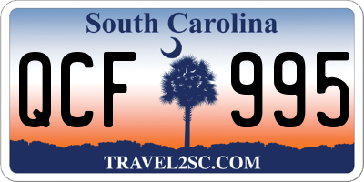 SC license plate QCF995