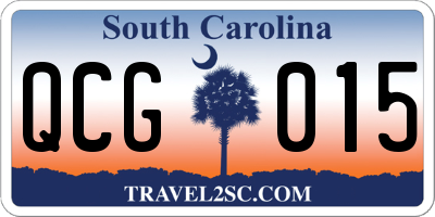 SC license plate QCG015