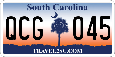 SC license plate QCG045