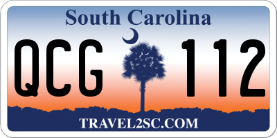 SC license plate QCG112