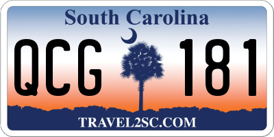 SC license plate QCG181