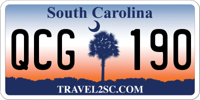 SC license plate QCG190
