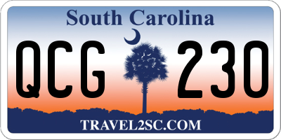 SC license plate QCG230