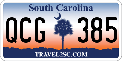 SC license plate QCG385