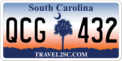 SC license plate QCG432