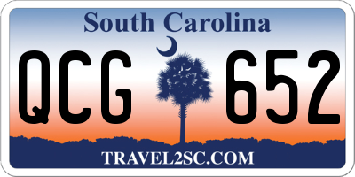 SC license plate QCG652