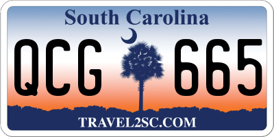 SC license plate QCG665