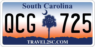 SC license plate QCG725