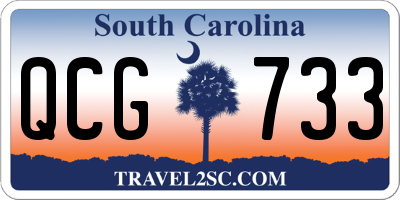 SC license plate QCG733