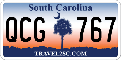 SC license plate QCG767