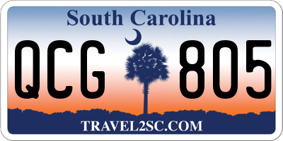 SC license plate QCG805