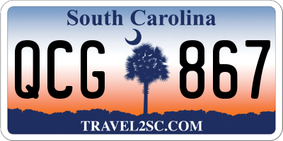 SC license plate QCG867