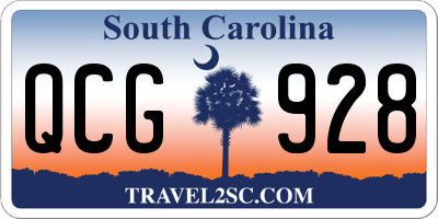 SC license plate QCG928