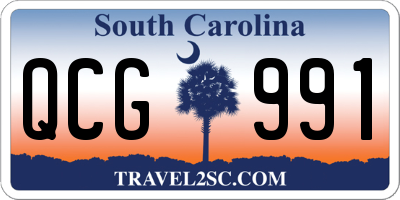SC license plate QCG991