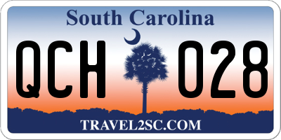 SC license plate QCH028
