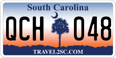 SC license plate QCH048