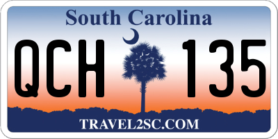 SC license plate QCH135
