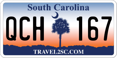 SC license plate QCH167