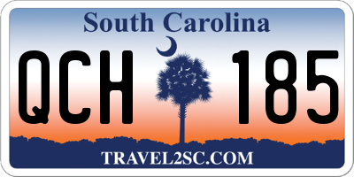 SC license plate QCH185