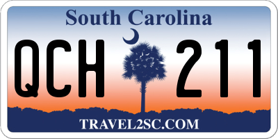 SC license plate QCH211