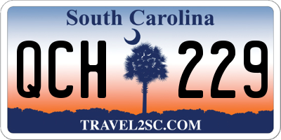 SC license plate QCH229